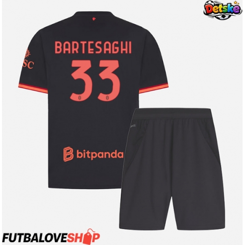 Dres AC Milan Davide Bartesaghi #33 Tretina pre deti 2026-27 Krátky Rukáv (+ trenírky)